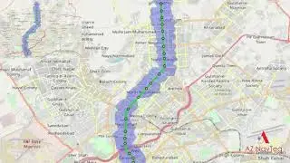 Karachi Green Line BRTS Walk Analysis || GIS || Walk Analysis || AZ NavTeq