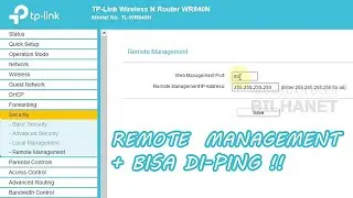 Enabling PING & Remote Management of TP-Link TL-WR840N