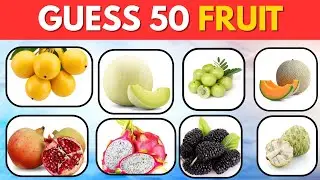 Guess 50 Fruit Quiz Challenge: How Many Can You Guess?” | “Name That Fruit! 🍎🍌”