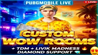 PUBG MOBILE LIVE: CUSTOM WOW ROOMS 🇵🇰TDM + LIVIK CUSTOM ROOMS 🔥