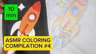 ASMR Coloring Compilation 🎨 | Rocket, Strawberry, Camel & More | Shorts Compilation