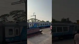Express Vs Local Train Overtake 🚂 || #viralvideo #railvlogger #youtubeshorts #railwaycontent