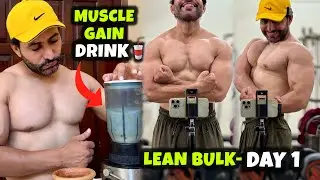 Natural Bodybuilding Lean Bulk Day 1 - Chest Day - Muscle Gain Drink And Full Day Of Eating And Diet