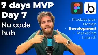 #7daysmvp, day 7. Development. #mvp in 7 days with #bubble for: No-code hub #inocode