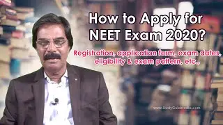 How to Apply for NEET Exam 2020? Registration, Exam Date, Requirements | NTA | StudyGuideIndia