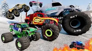 Monster Jam INSANE Big vs Small Monster Truck Races and High Speed Jumps #5