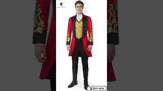 #Takerlama The Greatest Showman Cosplay Costume P.T. Barnum Red Circus Party Suit