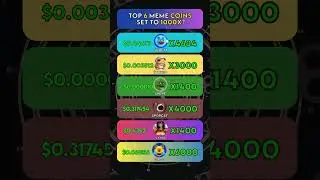 🚀 Top 6 Meme Coins Poised for Massive Growth! | 1000X Potential? 💰🔥 #memecoins #pepe #turbo #mogal