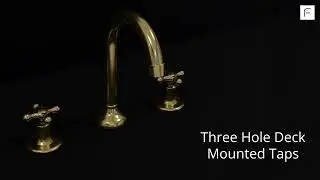 Francone Bespoke Taps demo installation - Three hole deck mounted taps