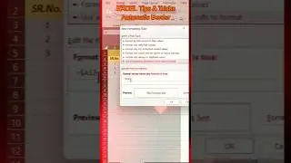 Apply Automatic Border trick in Excel😍😱(2023)#exceltricks
