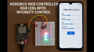 NodeMCU Web Controlled RGB LEDs with Intensity Control