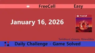 Microsoft Solitaire Collection | FreeCell Easy  - January 16, 2026 | Daily Challenges
