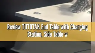 Review TUTOTAK End Table with Charging Station, Side Table with USB Ports and Outlets, Nightstand, 2