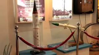 Dhanush Missile on display at Bharat Dynamics Limited booth