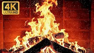 🔥 4K UHD Fireplace Ambience | Relaxing Crackling Fire Sounds for Sleep & Cozy Evenings. Fireplace 4K