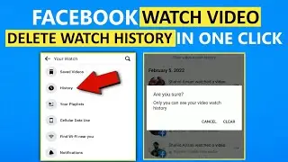 How to clear facebook watch history | Fb Video Ka Watch History Kaise Delete Kare 2022|fb history