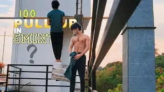 100 pull-up in 5mint challenge 😱💪 || Did I complete this challenge 🤔💥 #pullups #homeworkout