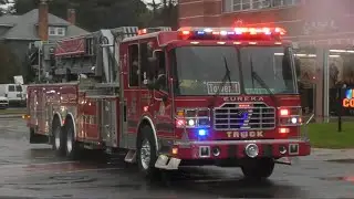 Rockville Centre FD Engine 441, Engine 443, Tower ladder 447 & Chief 4403 Responding