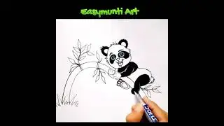 Cute Panda Drawing|How To Draw A Panda💚