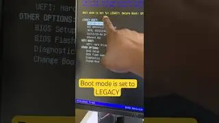 How to set &lsquo;boot mode set LEGACY&rsquo; boot device not found.  #tech #windows11 #shorts