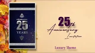 Silver Jubilee Invitation I 25th Wedding Anniversary Invite Video | RA 126