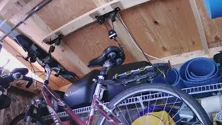 Bicycle Lift Installation on a sloped ceiling