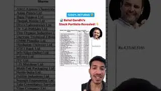Rahul Gandhi&rsquo;s Stock Portfolio Revealed!