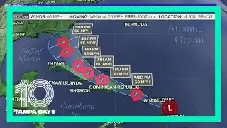 Potential Tropical Cyclone nears Leeward Islands: 11 p.m. Tuesday