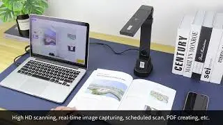 High Resolution A4 CMOS Folding Camera Scanner Document Scanner With Camera And Video Recorder