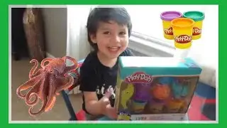 Play-doh ocean tools set. Learn colors for kids