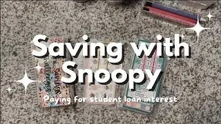 💕 Savings with Snoopy 💕  | $50 | Paying off Student Loan Interest | Q1 Moon Phase | Jan Jumpstart