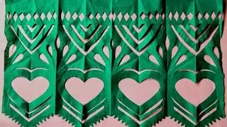 Beautiful Paper Cutting Design 😃! Paper Cutting for festivals! Paper Cutting Ideas for Decoration !