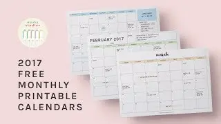 2017 Yearly Calendar Printables by Emmastudies