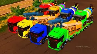 Only ONE Trailer Survives! Scania Hauls Road Roller & Cement Mixer to the Mine | FS22