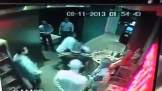 Jon Jones fights with Frank Mir in Legend fight show afterparty in Moscow Maxim-bar