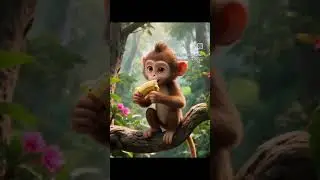 Monkey and Banana #best #2025 #viral #monkey #jungle #banana#shorts