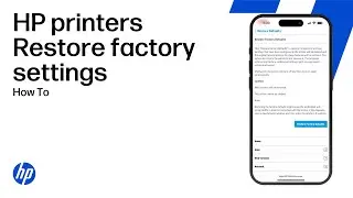 Restore printer factory settings using the HP app | HP printers