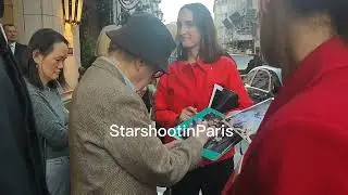Woody Allen in Paris with fans