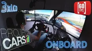 Project CARS | 3xLCD onboard Fanatec ClubSport  | Lancer EVO X at Oschersleben| 60 fps