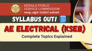Kerala PSC AE Electrical Syllabus | KSEB Ltd | Full Detailed Syllabus