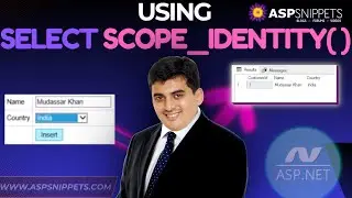 Using SCOPE_IDENTITY in ASP.Net