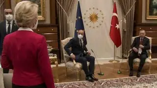ZDF | Sofagate: Kein Stuhl f&uuml;r von der Leyen in Erdogans 1100-Zimmer Palast