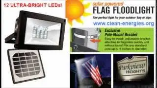 Maxsa Solar Flood Light 12 LEDs - Solar Flagpole Light - Solar Sign Light