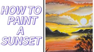 How to paint a sunset using water color