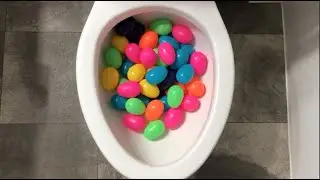 Will it Flush? - Rainbow Surprise Eggs