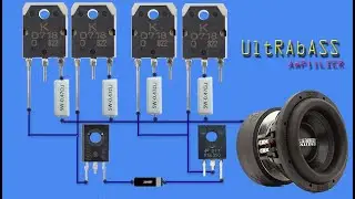 DIY Heavy Simple Ultra Bass power Amplifier with 4 Transistor, New Circuit at home, How to make