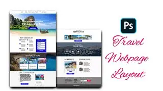 Web Template Design In Photoshop EP-01 | How to Design a Travel website Template In Photoshop