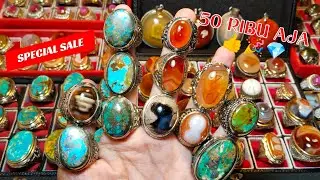 SPESIAL AWAL TAHUN 🎉Promo serba 50 Ribuan batu pirus & batu motif antik🔥📦💍#presidenbatumotif 
