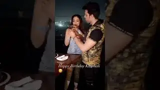 khushali kumar celebrating her birthday with Parth Samthaan in pune.. #parthsamthaan #khushalikumar