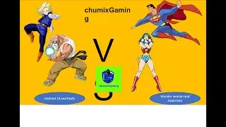 Android 18 & Master Roshi vs Superman & Wonder Woman